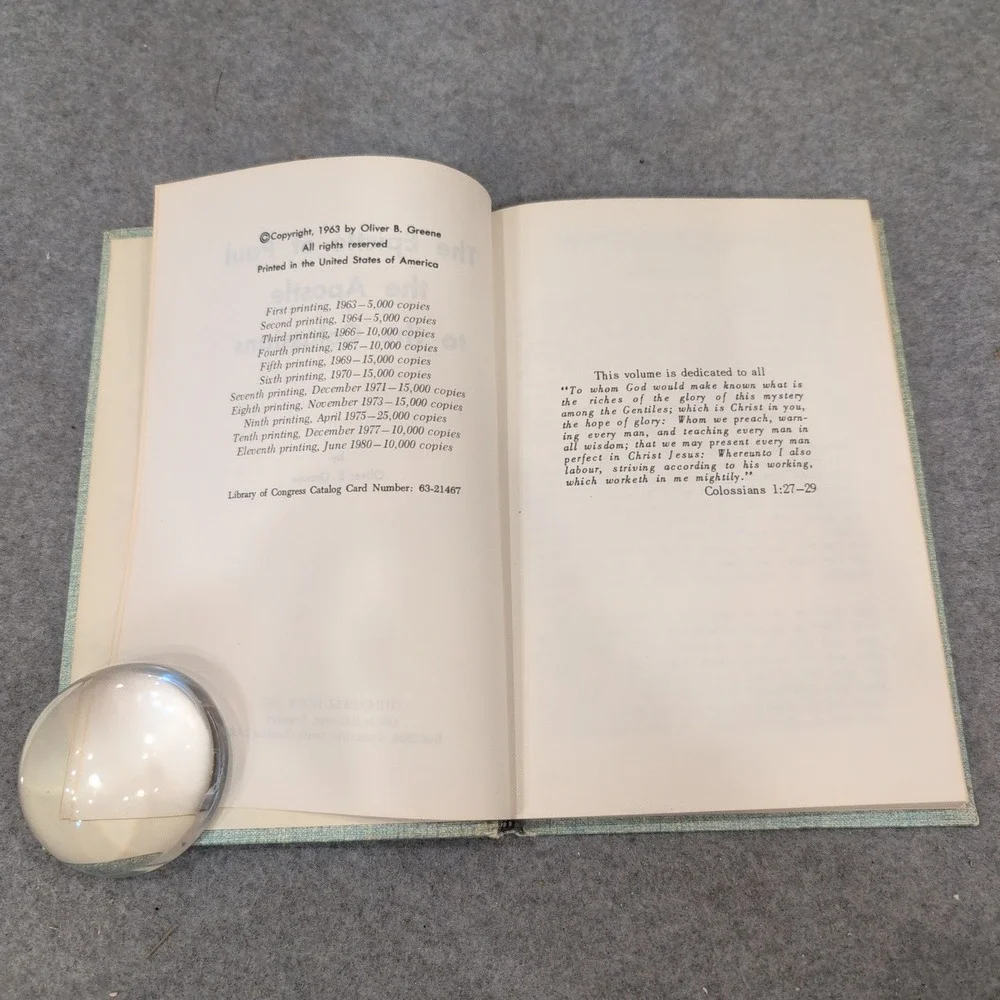 The Epistle of Paul the Apostle to the Colossians Oliver B Greene Hardcover 1980 - Picture 4 of 4